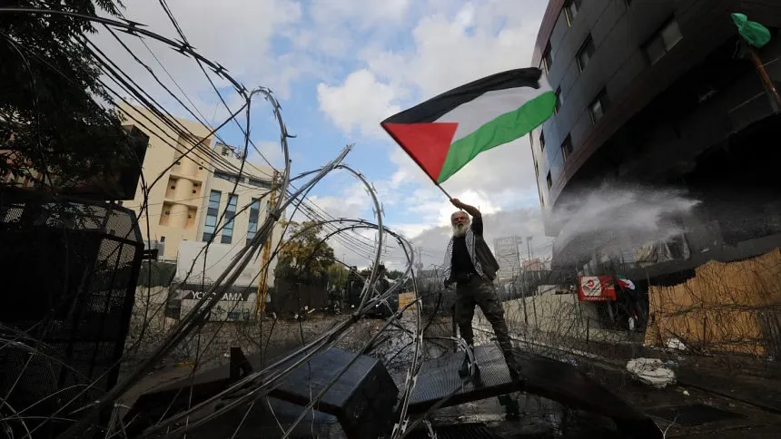 Aid trucks wait at Egypt's border with war-torn Gaza after deal
