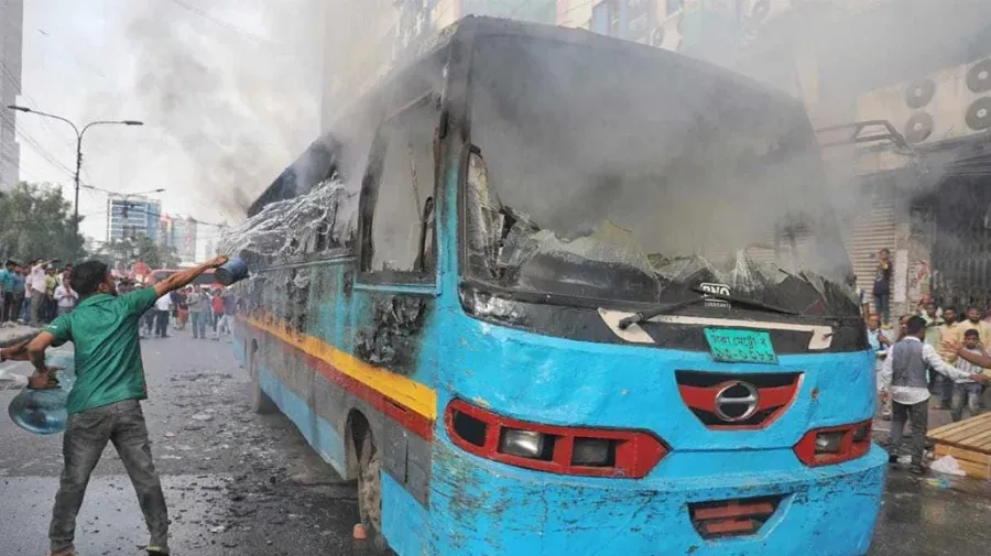 ‘Flame engulfed the bus right before our eyes’