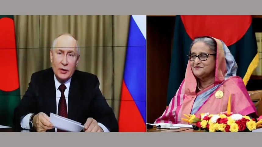 Rooppur receives uranium in ceremony attended virtually by Hasina, Putin