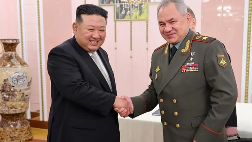 Kim Jong Un meets Russia defence minister: TASS news agency