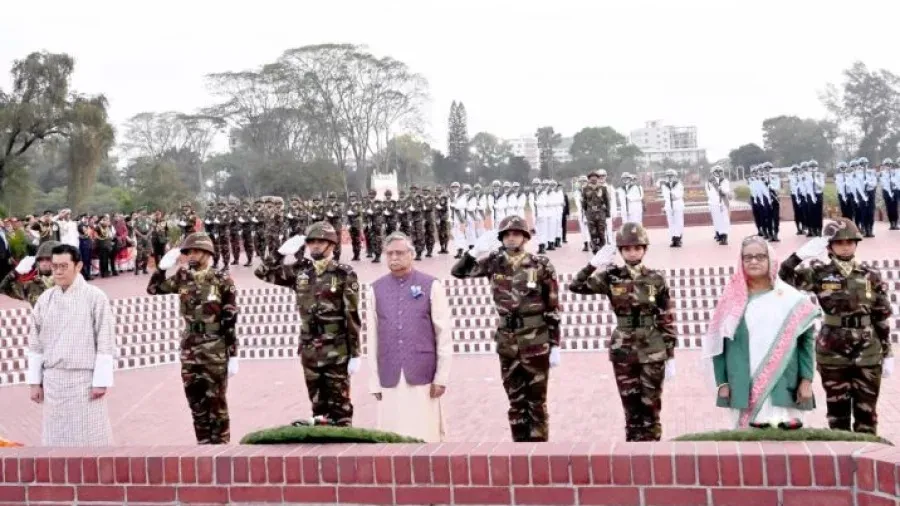 President, PM, Bhutanese king pay homage to Liberation War martyrs