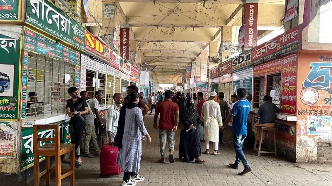 Travellers experience relatively light crowds at bus terminals