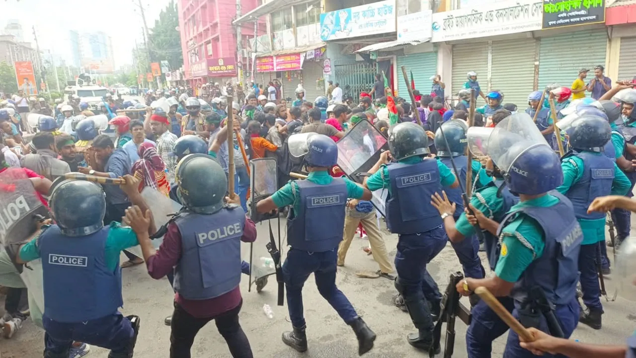Police attack on the 'March for Justice' program across the country