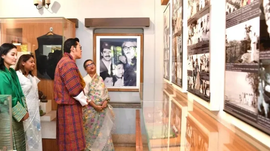Bhutan's royal couple pays their respects to Bangabandhu at Dhanmandi-32