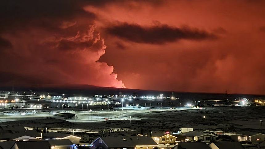 Volcano erupts in southwest Iceland after weeks of earthquakes