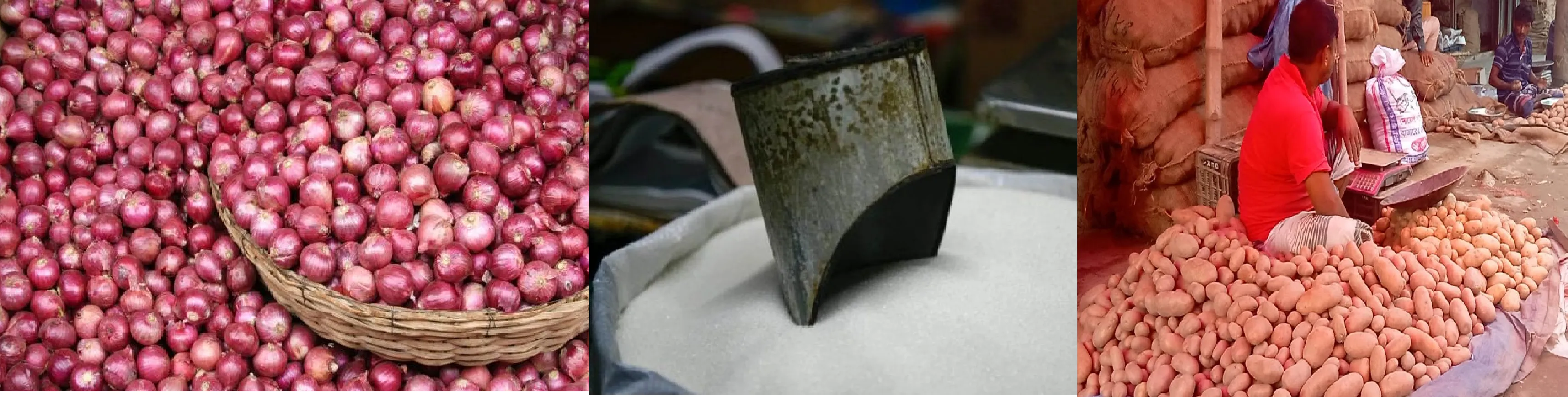 চড়া দামেই কিনতে হচ্ছে  চিনি-আলু-পেঁয়াজ