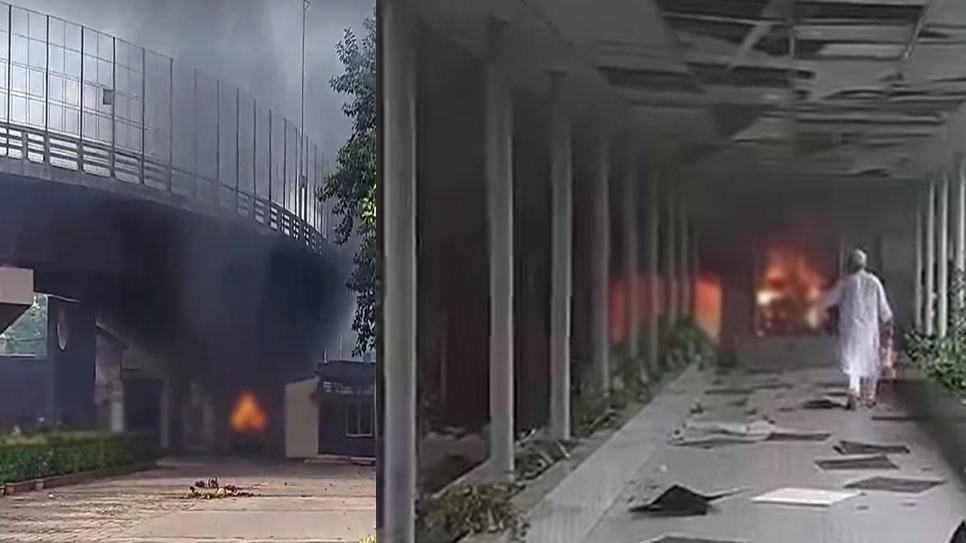 BTV fire, gate vandalized