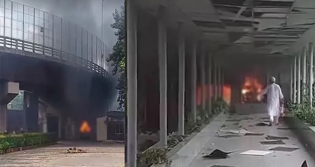 BTV fire, gate vandalized