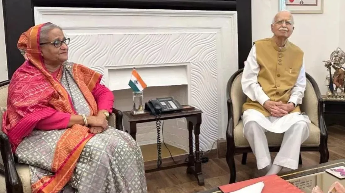 PM Hasina meets veteran BJP leader Advani during official visit to India
