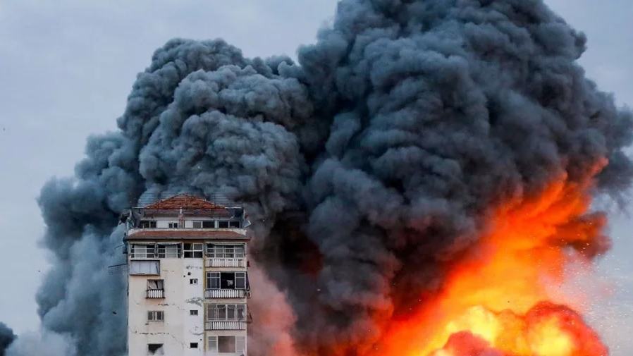 Strikes pound Gaza on Day 100 of Israel-Hamas war