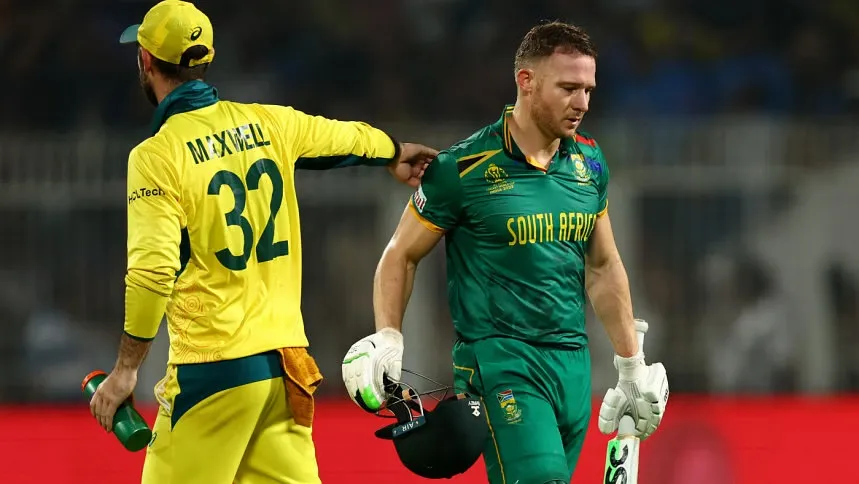 South Africa all out for 212 despite Miller ton