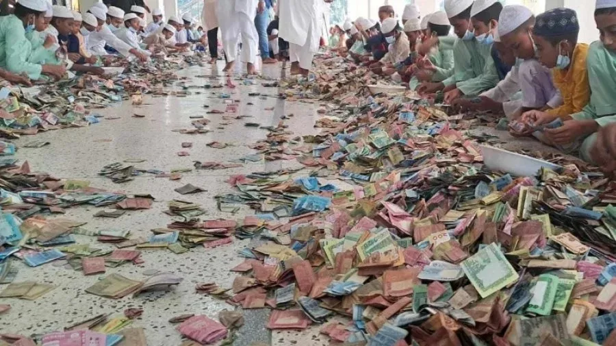 23 sacks of cash, gold found in donation boxes of Kishoreganj's Pagla Mosque