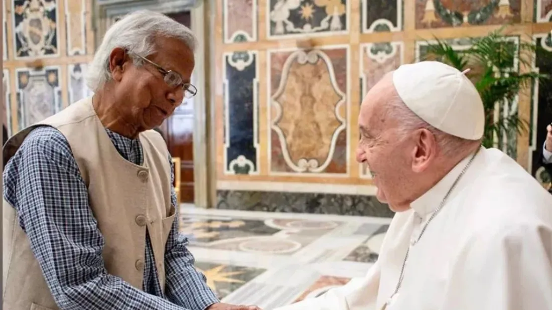 Yunus meets Pope Francis, urges immediate action on Palestine