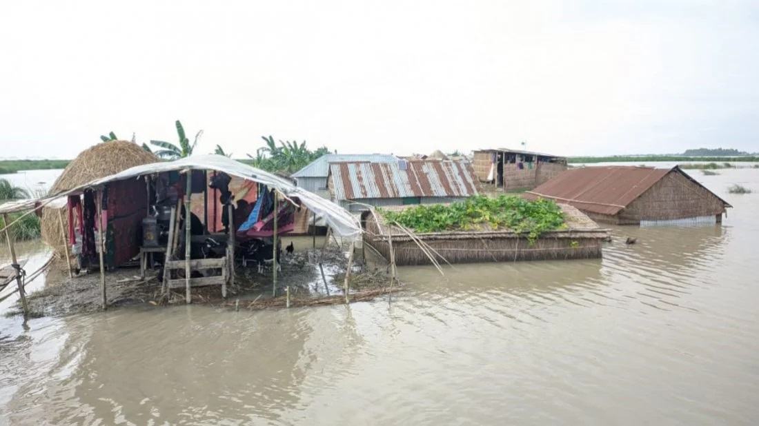 Flood Situation Worsens in Kurigram as Dudhkumar and Dharla Rivers Overflow