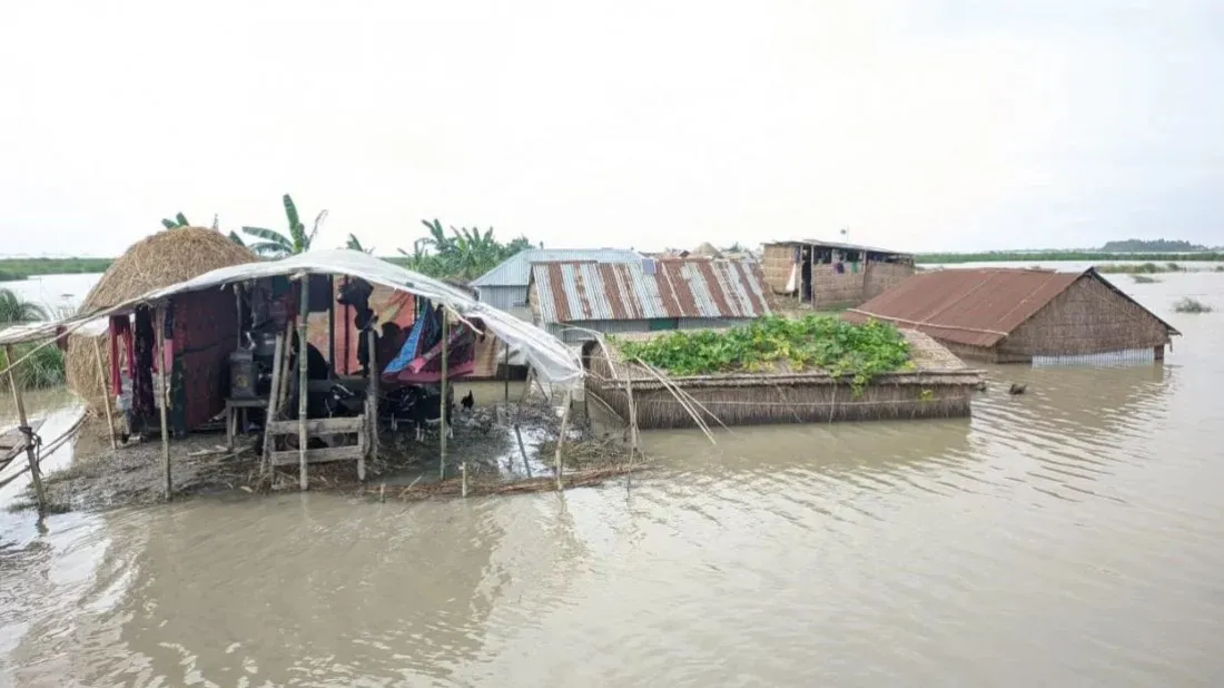 Flood Situation Worsens in Kurigram as Dudhkumar and Dharla Rivers Overflow