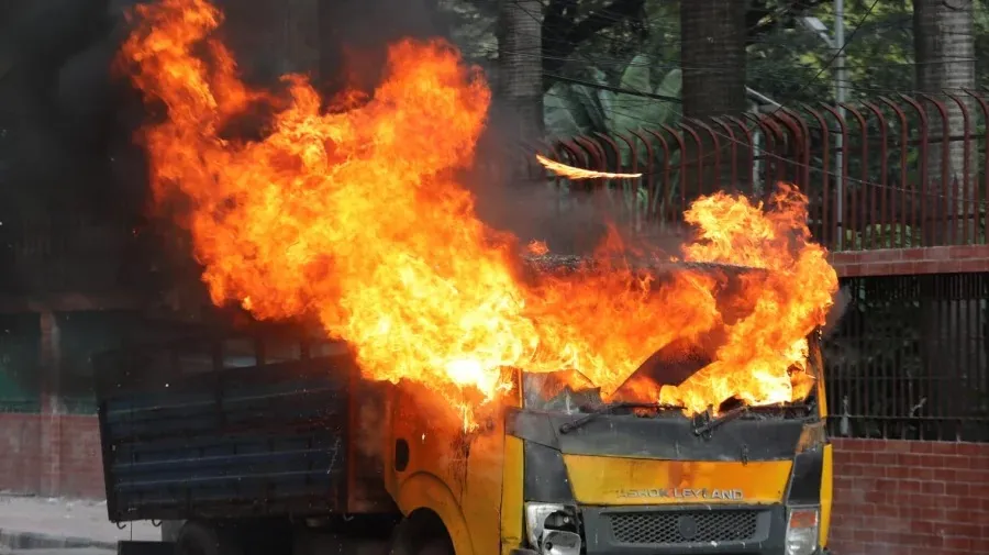 Vehicles, BRTC depot rooms torched in Kamalapur