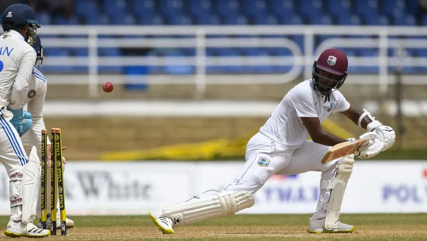 West Indies grind through turgid day against India