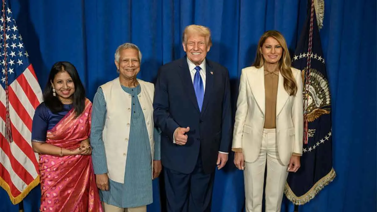 প্রেসিডেন্টের সংবর্ধনা অনুষ্ঠানে প্রধান উপদেষ্টা ও তার কন্যা