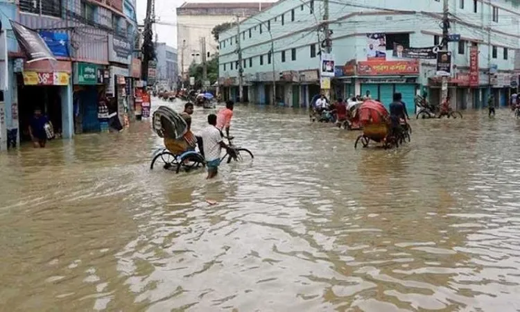 Sylhet suburbs still under water