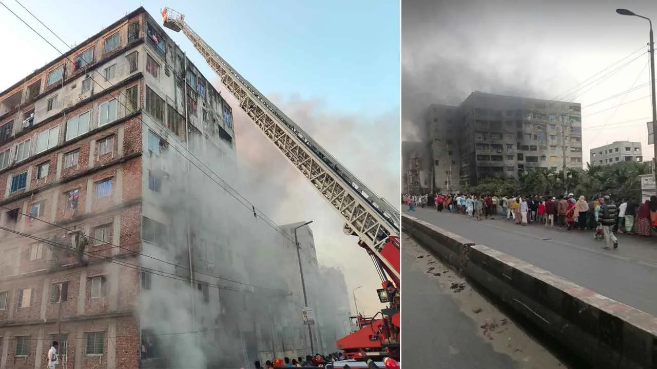 জাবালে নূর মার্কেটের আগুন ১২ ঘণ্টা পর নিয়ন্ত্রণে