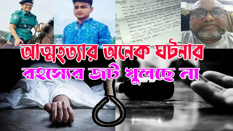 আত্মহত্যা বেড়েছে, অনেক ঘটনারই জট খুলছে না