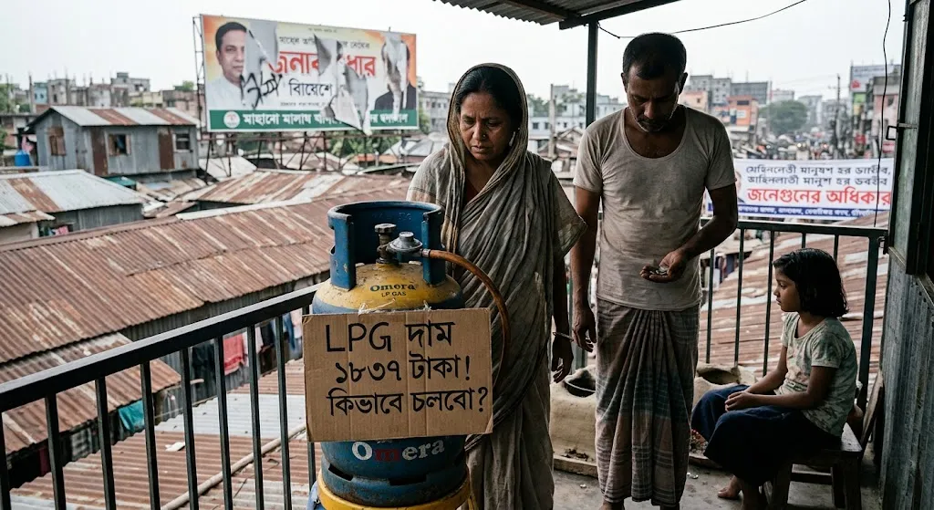 ২৫২ টাকা একলাফে বাড়িয়ে গ্যাসের নতুন রেকর্ড, দিশেহারা সাধারণ মানুষ