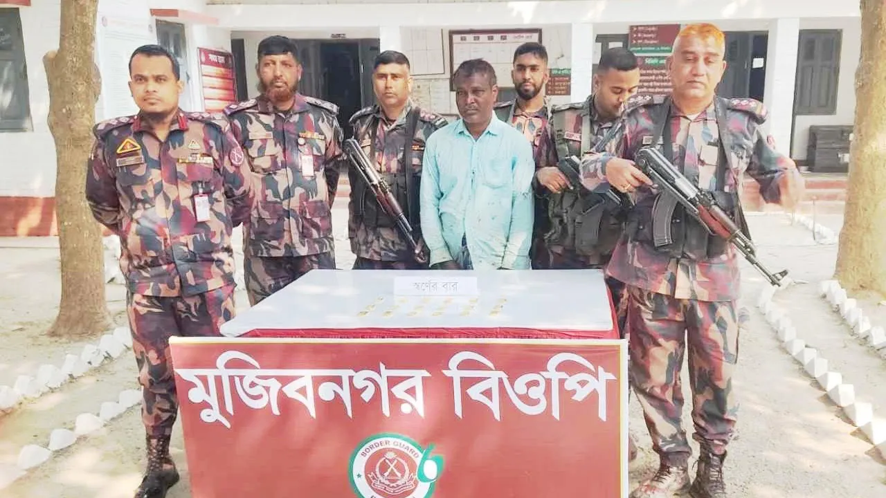 মুজিবনগর সীমান্তে ধাওয়া করে ভারতীয় নাগরিককে আটক করল বিজিবি