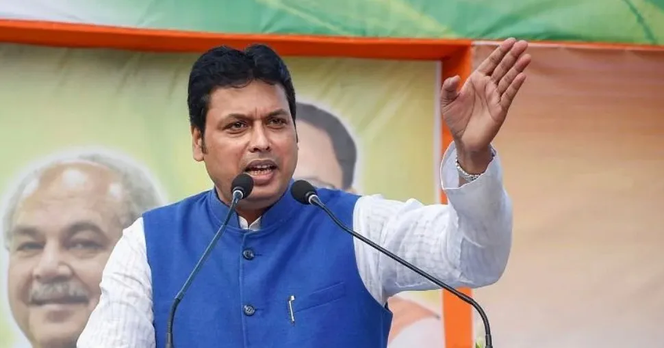 ত্রিপুরার মুখ্যমন্ত্রী বিপ্লব দেবের পদত্যাগ