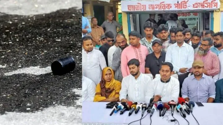 সারজিস আলমের সভাস্থলের বাইরে ককটেল হামলা