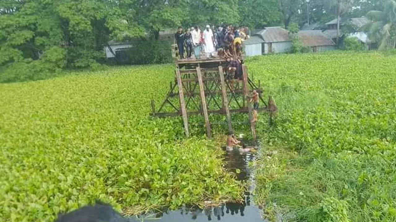 সেতু ভেঙে বিয়ের মাইক্রোবাস খালে, নিহত ১০