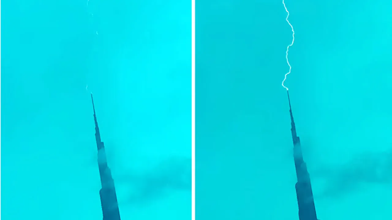 দুবাইয়ে বিশ্বের সর্বোচ্চ ভবন বুর্জ খলিফার ওপর বজ্রপাত