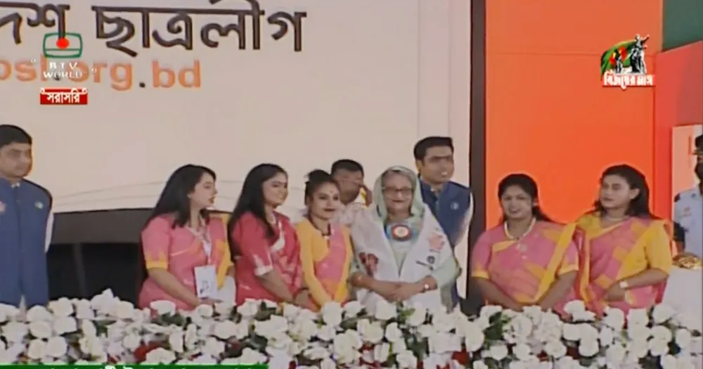 ছাত্রলীগের সম্মেলন উদ্বোধন করলেন শেখ হাসিনা