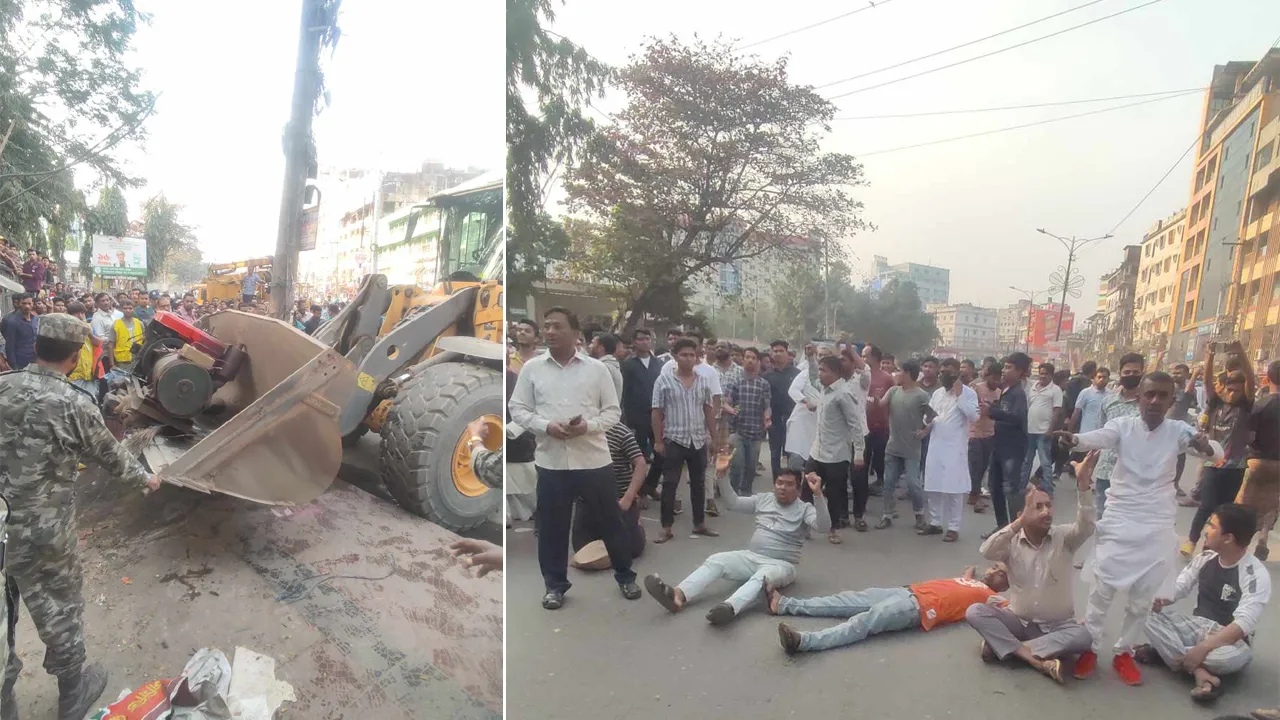 চট্টগ্রামে পুলিশ-হকার দফায় দফায় সংঘর্ষ, গুলিবিদ্ধ ১