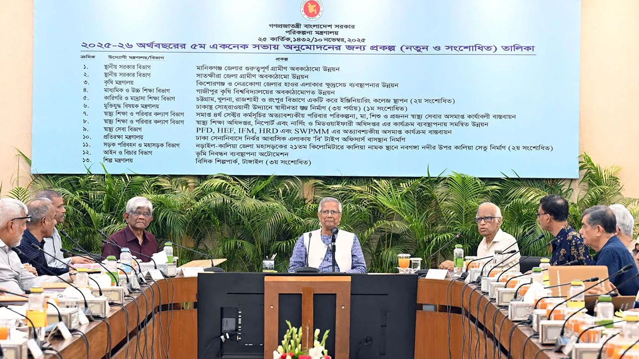 ৭ হাজার ১৫০ কোটি টাকার ১২ প্রকল্প একনেকে অনুমোদন