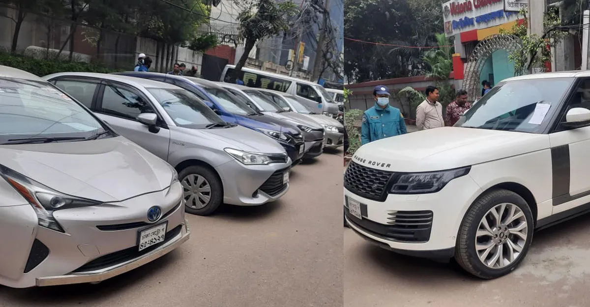 ইভ্যালির সাত গাড়ি বিক্রি হলো ২ কোটি ৯০ লাখ ৫৫ হাজারে