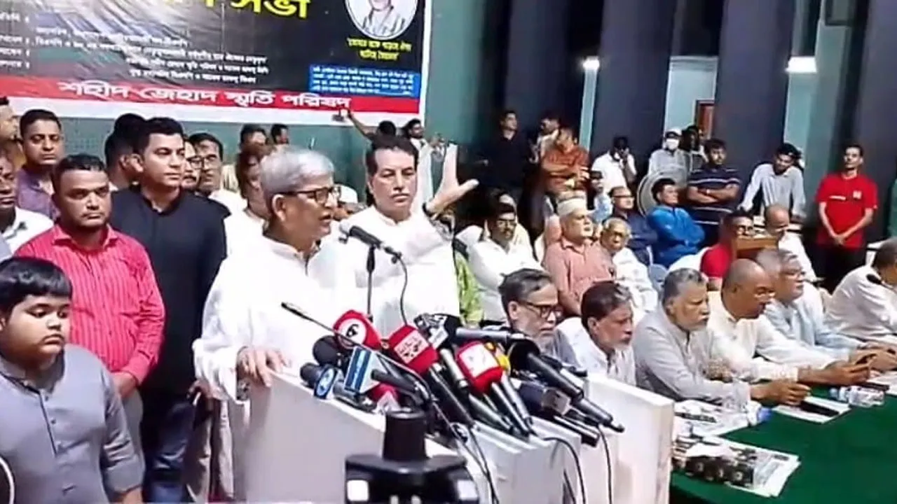 গণতন্ত্রে ফেরার একমাত্র পথ অবাধ নির্বাচন : মির্জা ফখরুল
