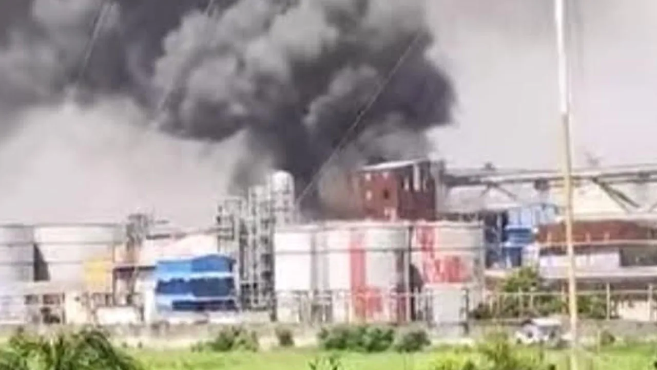 রূপগঞ্জে সিমেন্ট কারখানায় আগুন