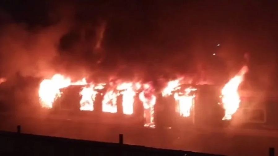 Fire in moving train: Bodies of mother-son handed over without post-mortem