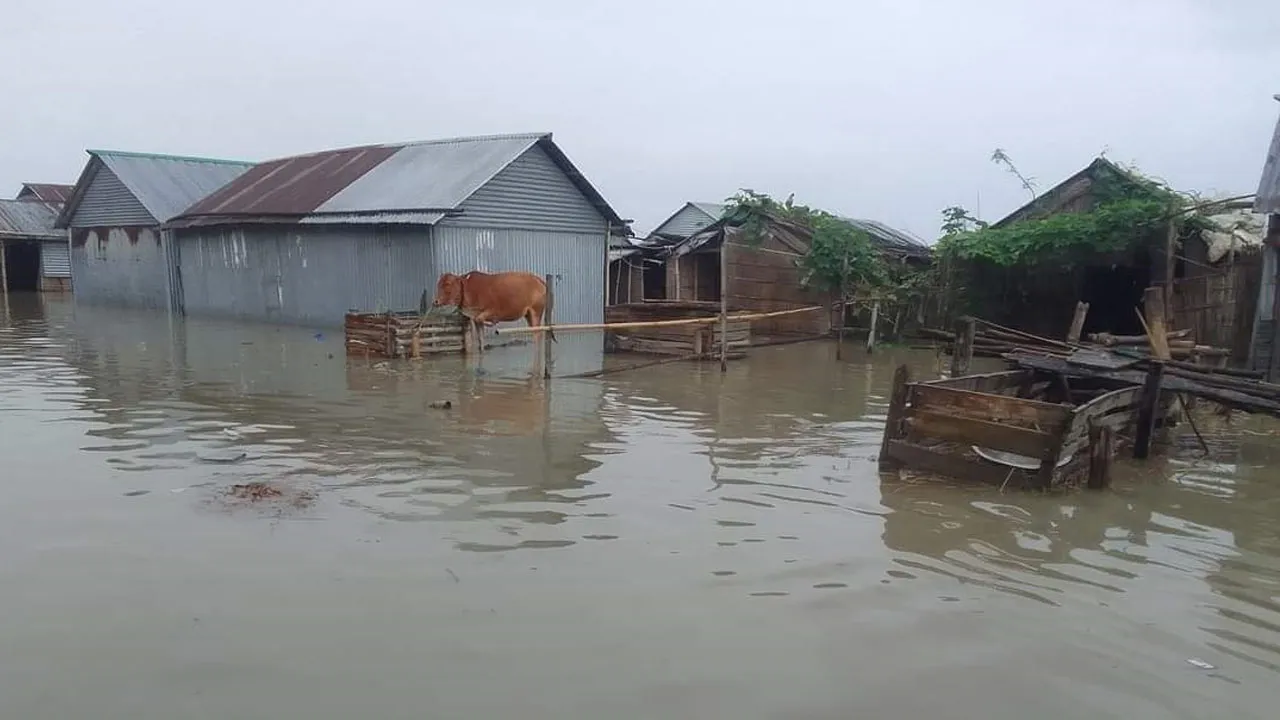 গাইবান্ধায় বন্যা পরিস্থিতির অবনতি, পানিবন্দি ২০ হাজার মানুষ