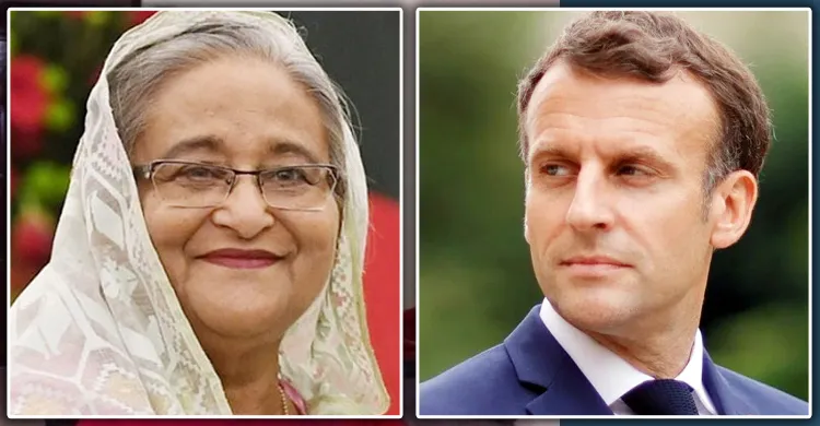 বিমানবন্দরে ম্যাক্রোঁকে অভ্যর্থনা জানাবেন শেখ হাসিনা
