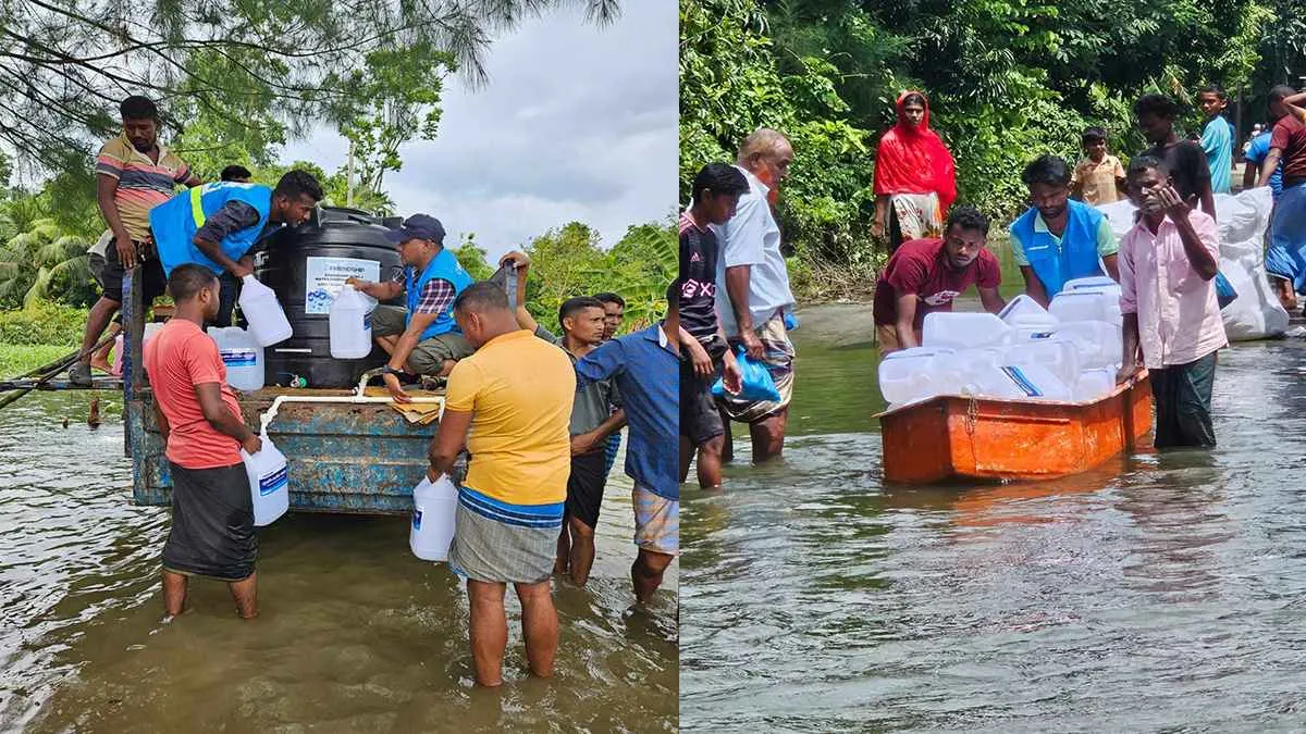 বন্যার পানিকেই খাবার উপযোগী করছে ফ্রেন্ডশিপ