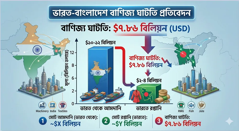 ভারতের সঙ্গে বাংলাদেশের বাণিজ্য ঘাটতি ৭.৮৬ বিলিয়ন ডলার: বাণিজ্যমন্ত্রী