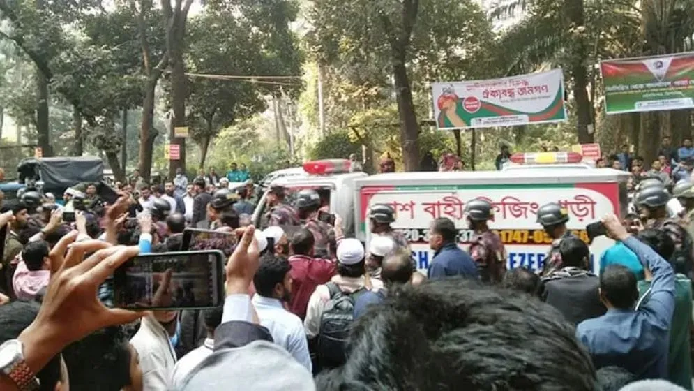 হাদির মরদেহের  ময়নাতদন্ত সম্পন্ন