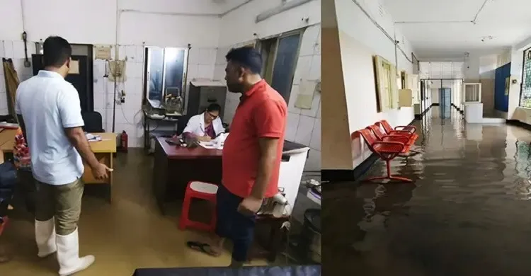 টানা বর্ষণে তলিয়ে গেছে বোয়ালখালী স্বাস্থ্য কমপ্লেক্স