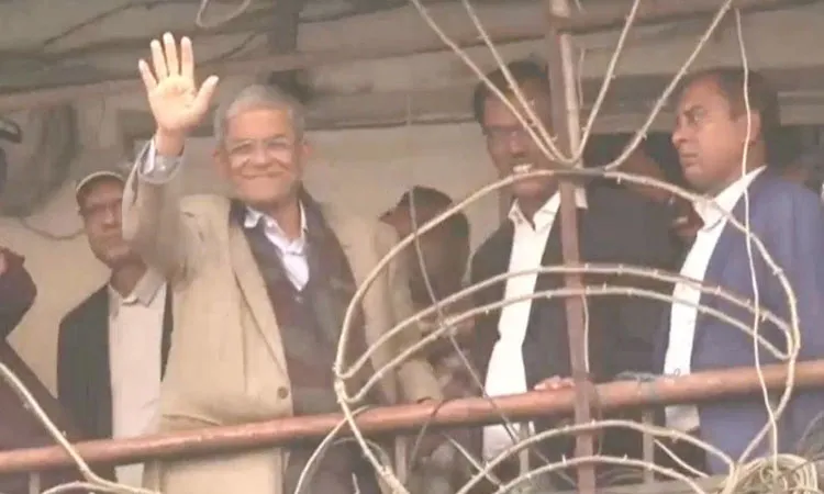 মির্জা ফখরুল যোগ দিলেন গণঅবস্থান কর্মসূচিতে