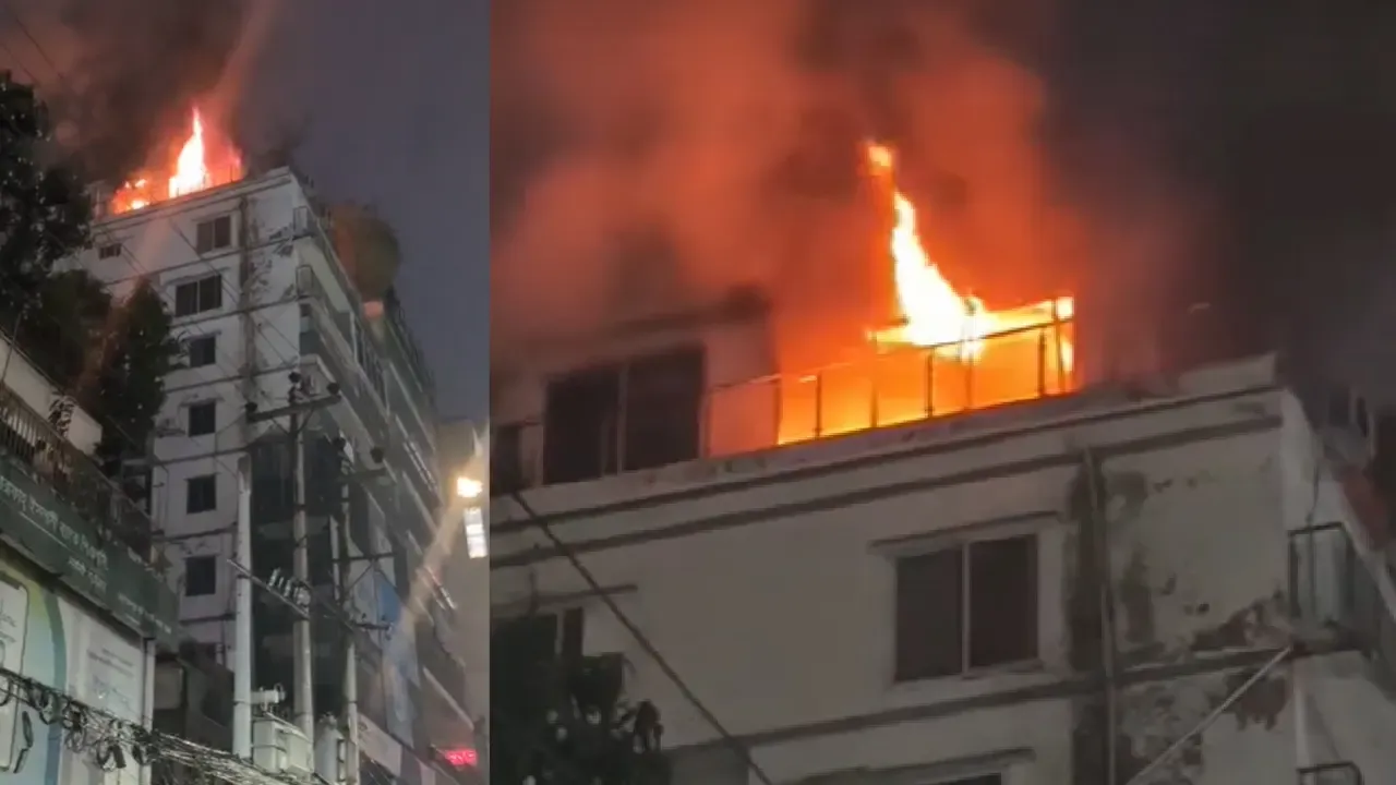 মোহাম্মদপুরে বহুতল ভবনে আগুন