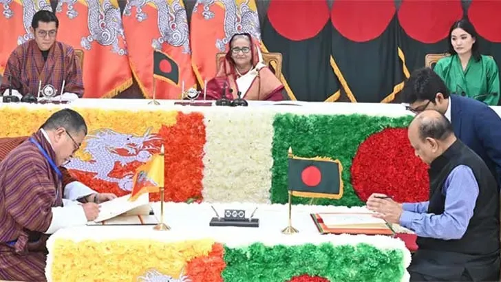 বাংলাদেশ-ভুটান ৩ সমঝোতা স্মারক সই ও ১টি চুক্তি নবায়ন