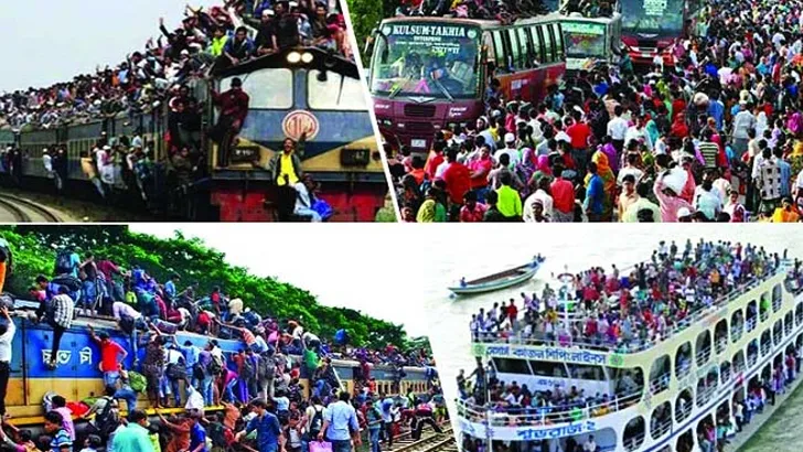 শেষ মুহূর্তে বাড়ির পথে মানুষের ঢল