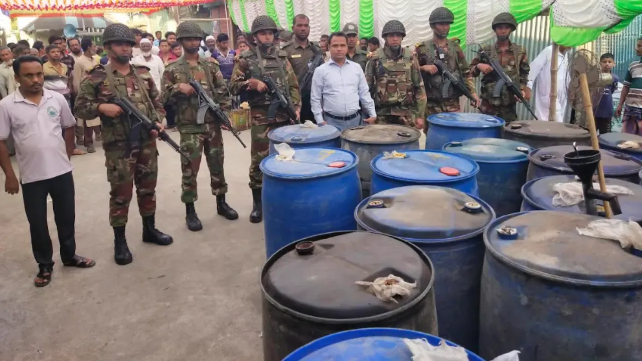 অবৈধভাবে মজুত ৪০১৮ লিটার জ্বালানি তেল জব্দ