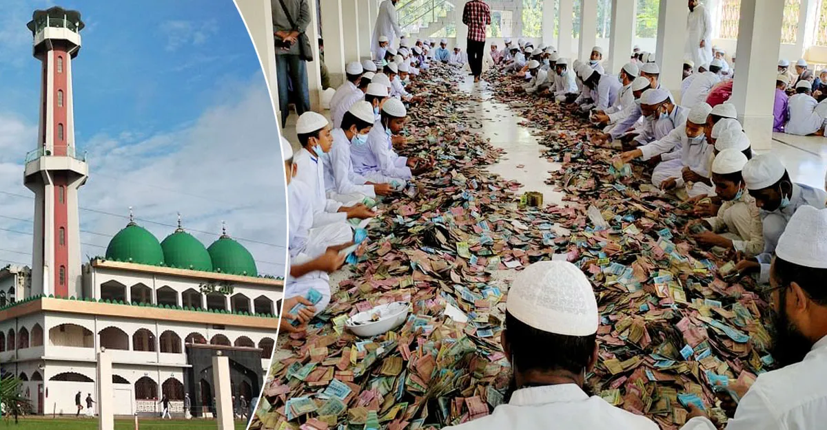 পাগলা মসজিদের দানবাক্সে এবার ২৮ বস্তা টাকা
